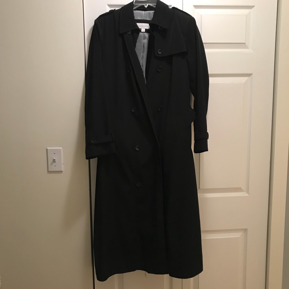 NWOT Liz Claiborne black trench coat